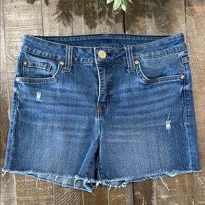 Seven7 Weekend Short Distressed Cut Off Denim Shorts - Size - 4